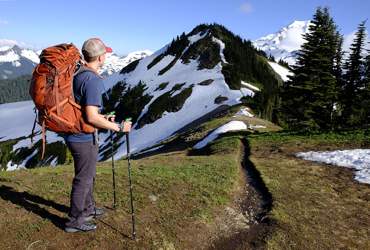 loading a backpack for hiking